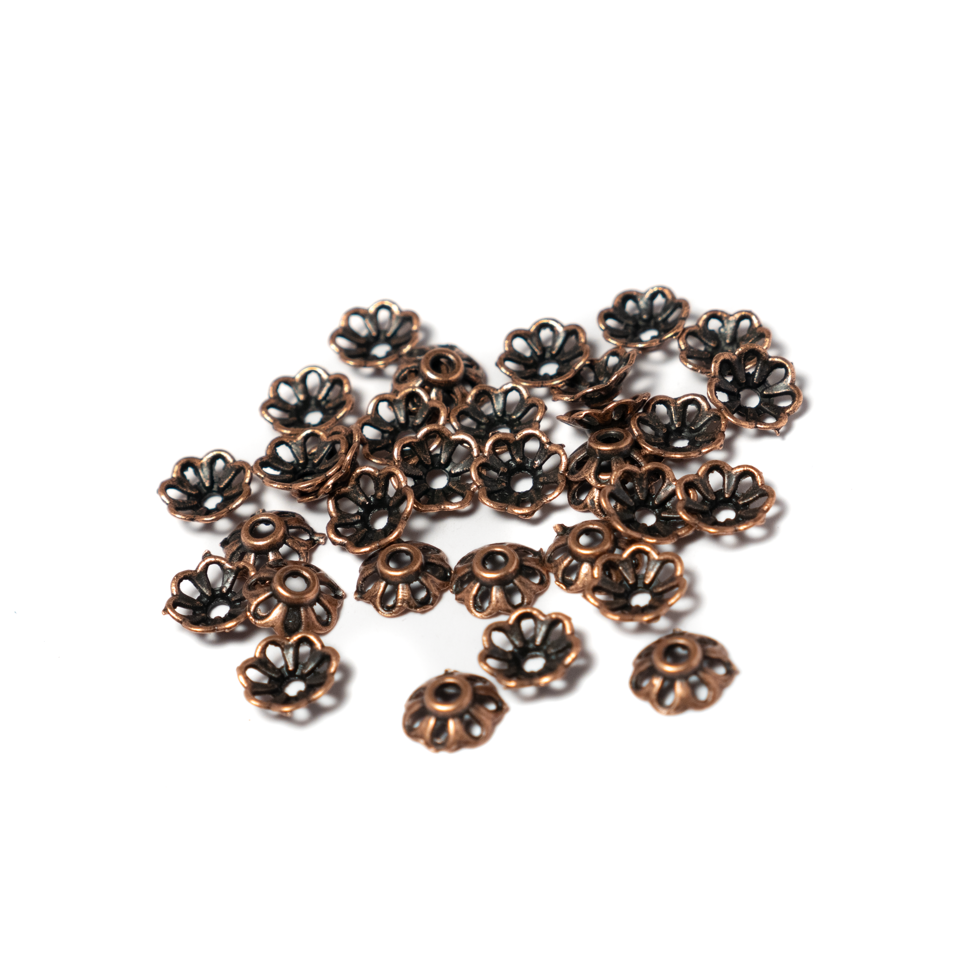 Gyöngykupak, vörösréz színű, 8 mm