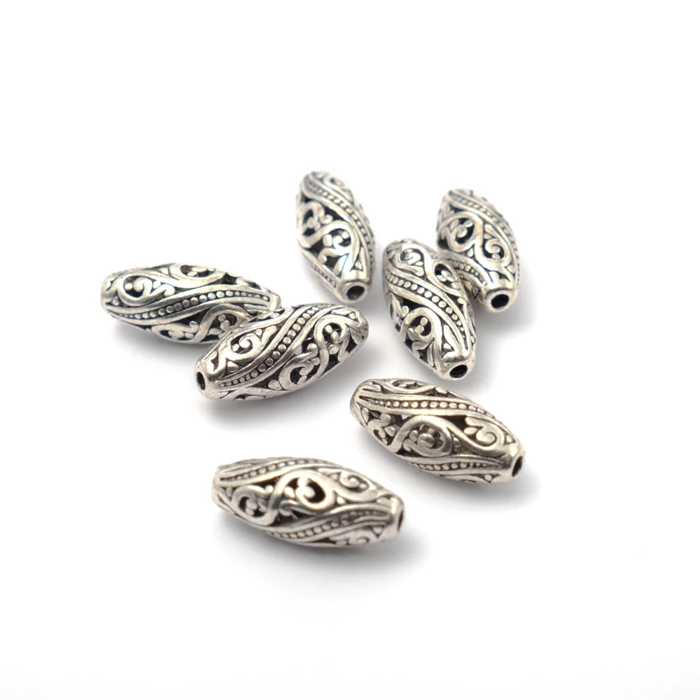 Áttört köztes, antik ezüst színű, 17x8 mm