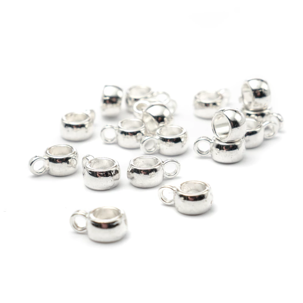 Medálakasztó, medáltartó, ezüst színű, 7x5x4 mm
