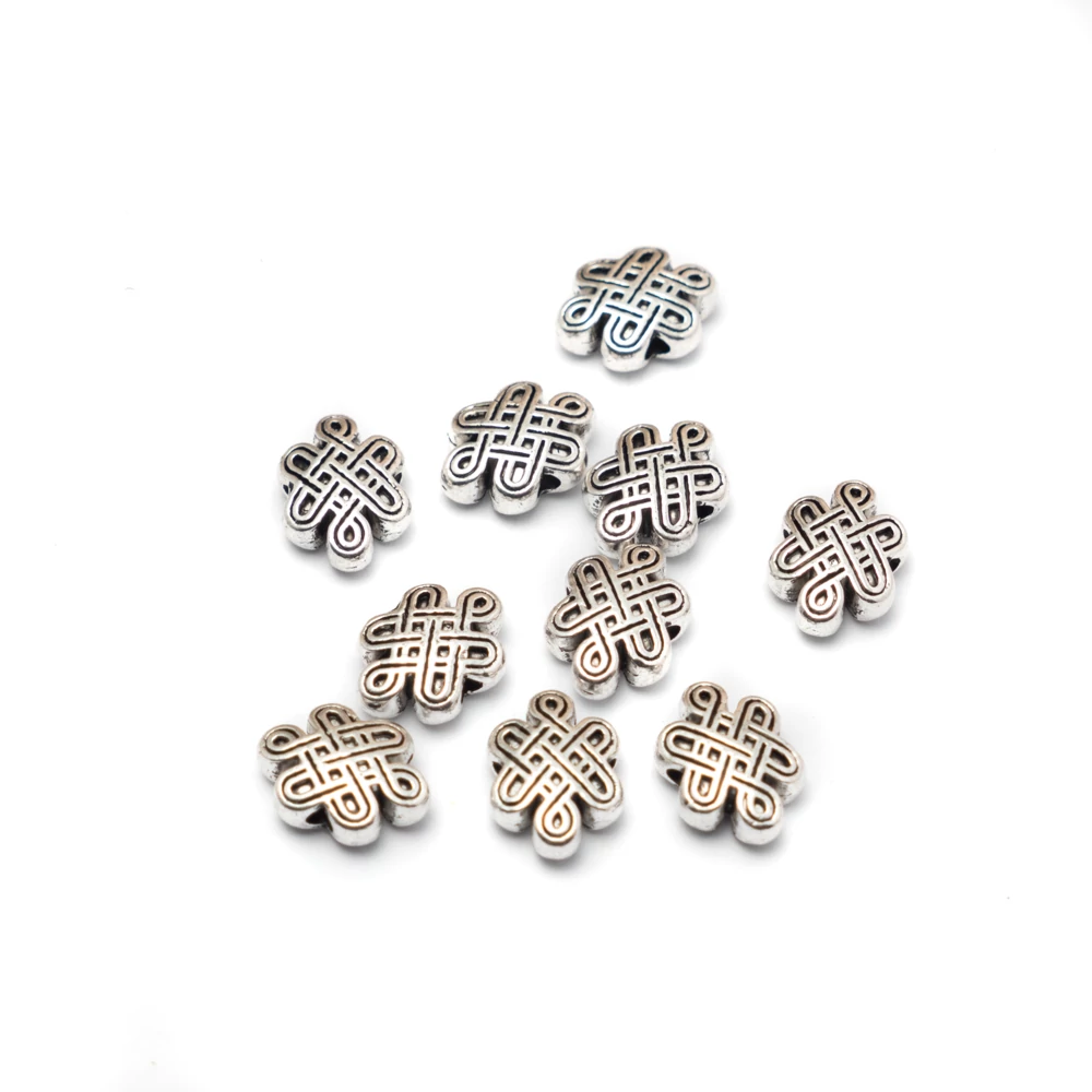 Kelta kereszt köztes, antik ezüst színű, 10x7 mm
