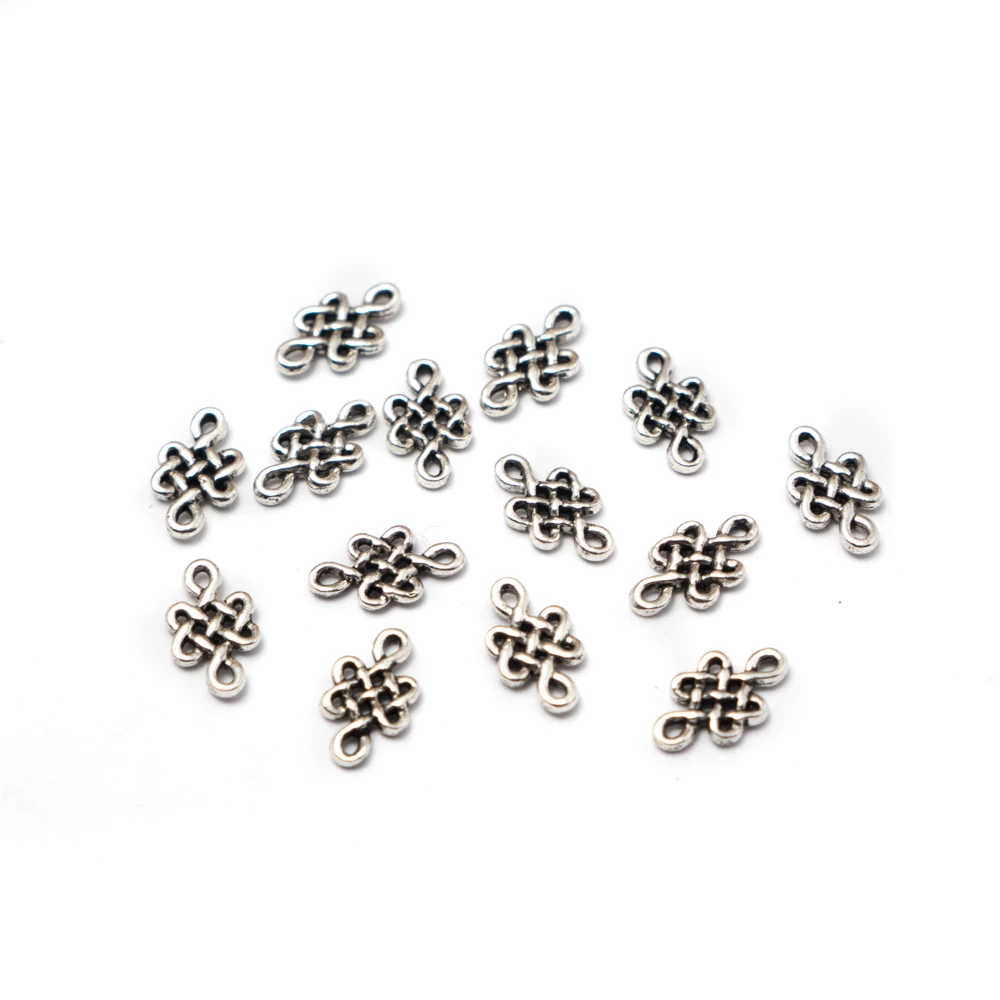 Kelta csomó összekötő, antik ezüst színű, 10,5x6 mm