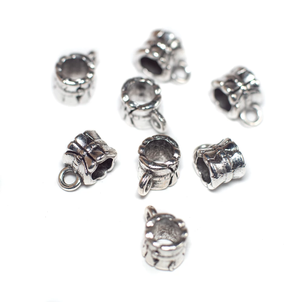 Medálakasztó, medáltartó, antik ezüst színű, 11x7x7mm