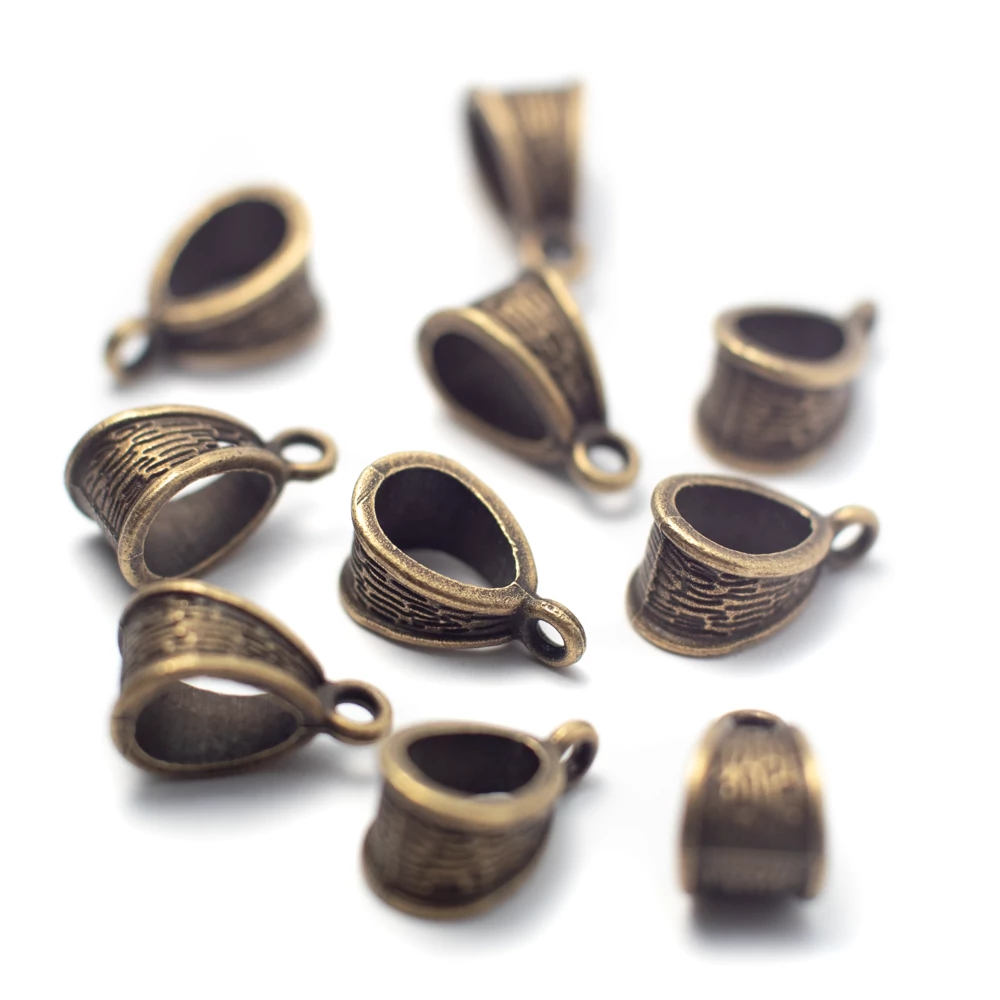 Medáltartó, medálakasztó, antik bronz, 15x7 mm