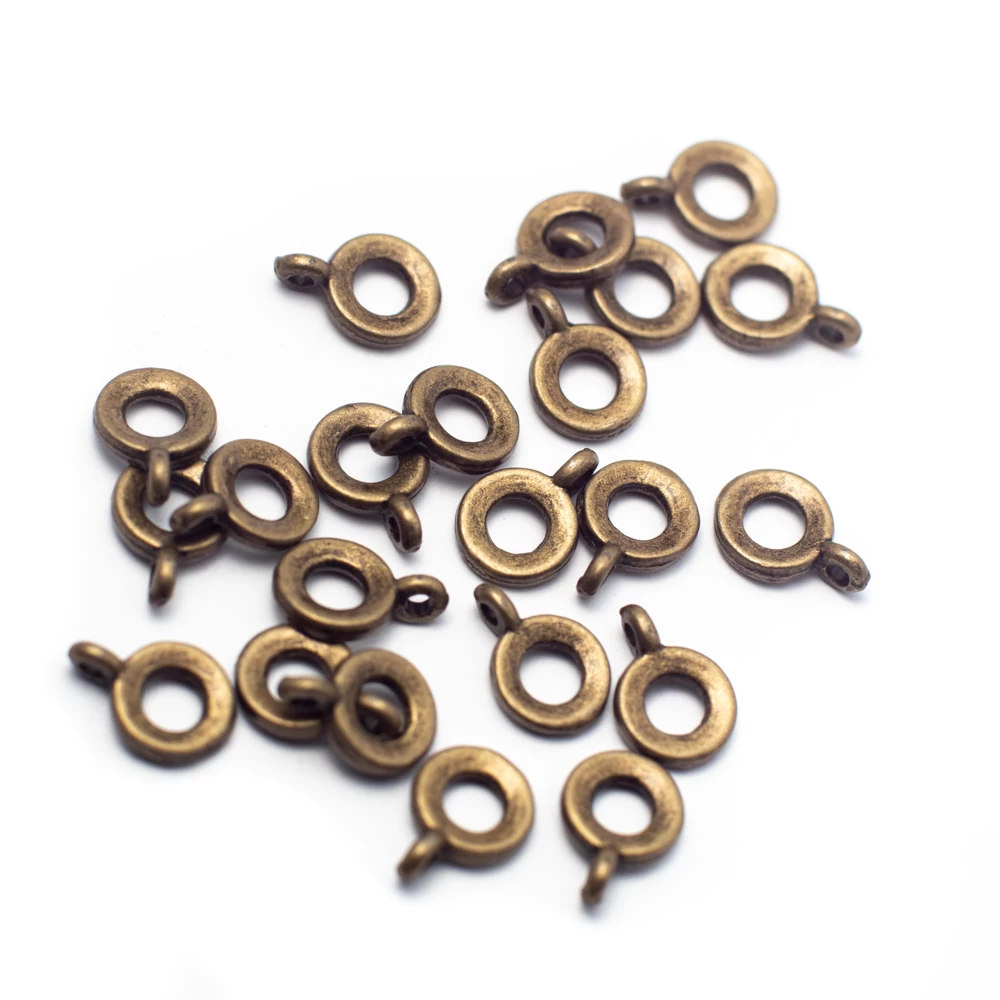 Medáltartó, medálakasztó, antik bronz színű, 11x8 mm