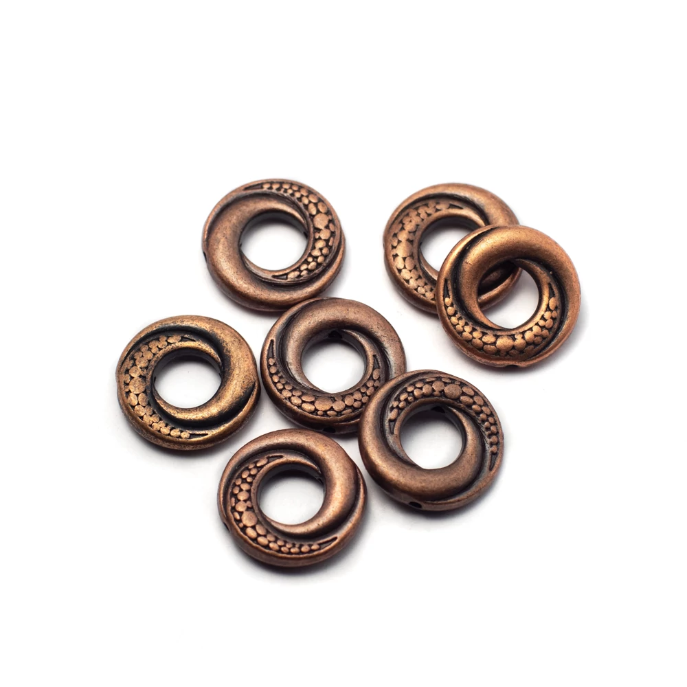 Gyöngykeret, köztes, vörösréz színű, 15 mm