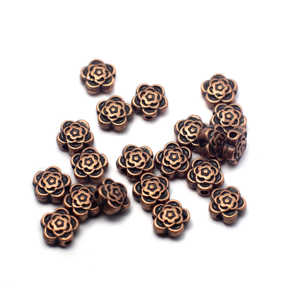 Virág köztes, vörösréz színű, 7 mm