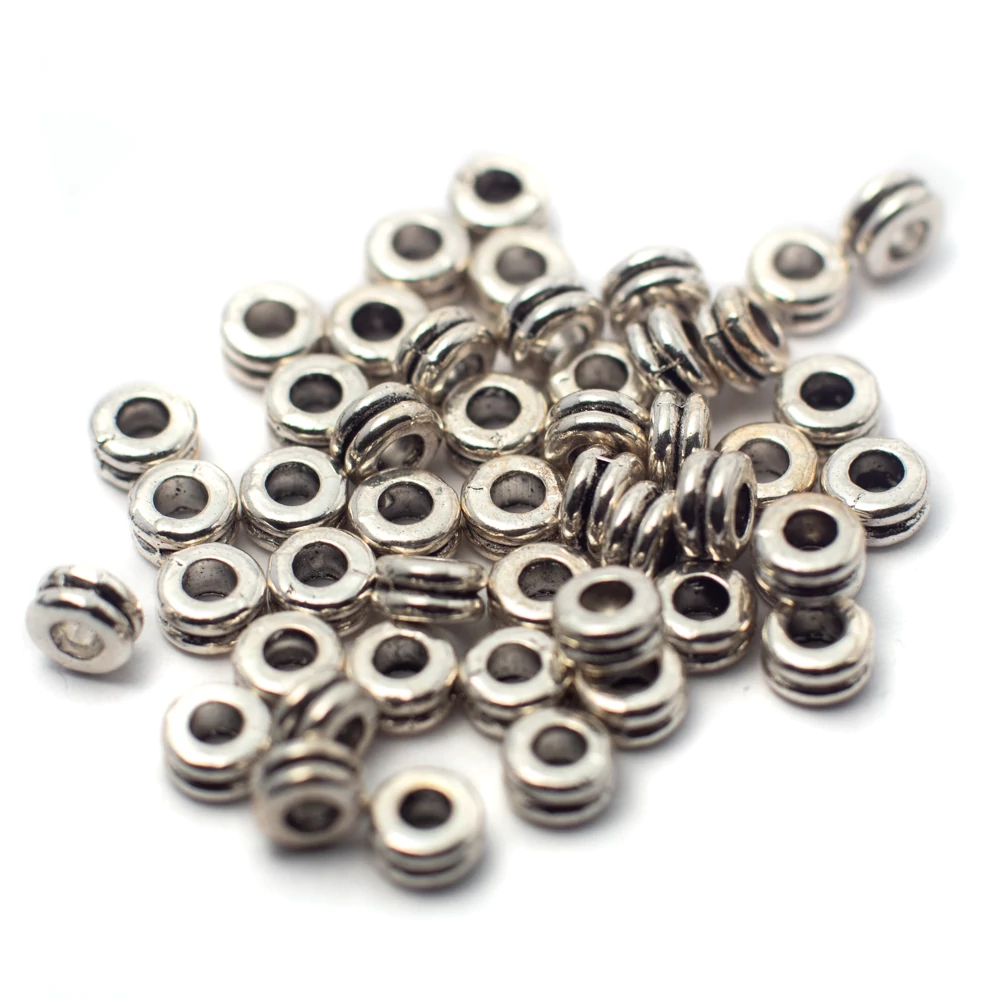 Gyűrű köztes, antik ezüst színű, 6x3 mm, 50 db/cs