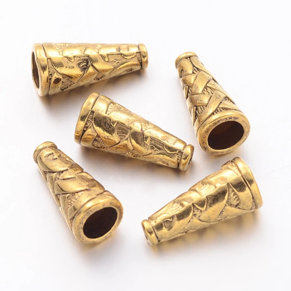 Kúp gyöngykupak, arany színű, 18x8 mm