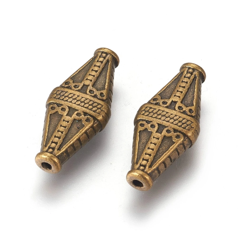 Rombusz köztes, antik bronz színű, 22x10 mm