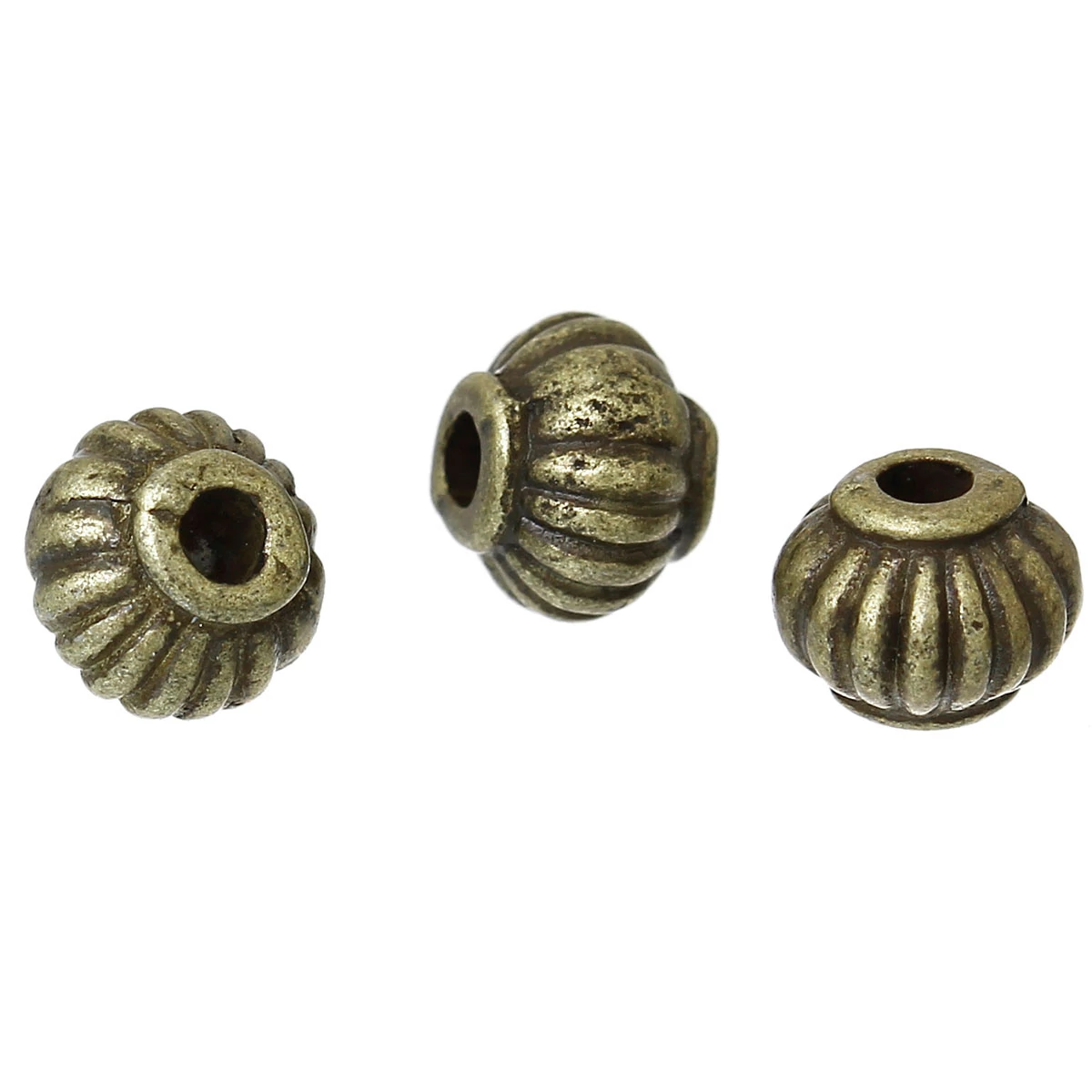 Csíkos köztes, antik bronz színű, 5x4 mm