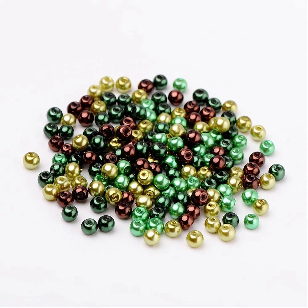 Csokis menta mix, tekla gyöngy, vegyes szín, 4 mm, 50 db/cs