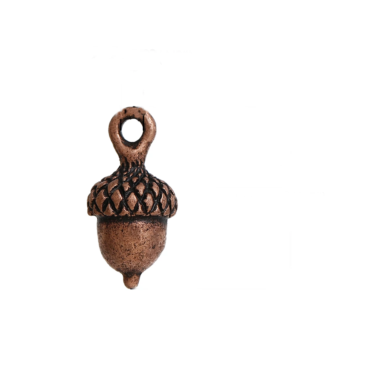 Makk fityegő, medál, vörösréz színű, 17x9 mm
