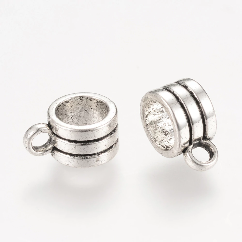 Medálakasztó, medáltartó, antik ezüst színű, 11x8x5 mm