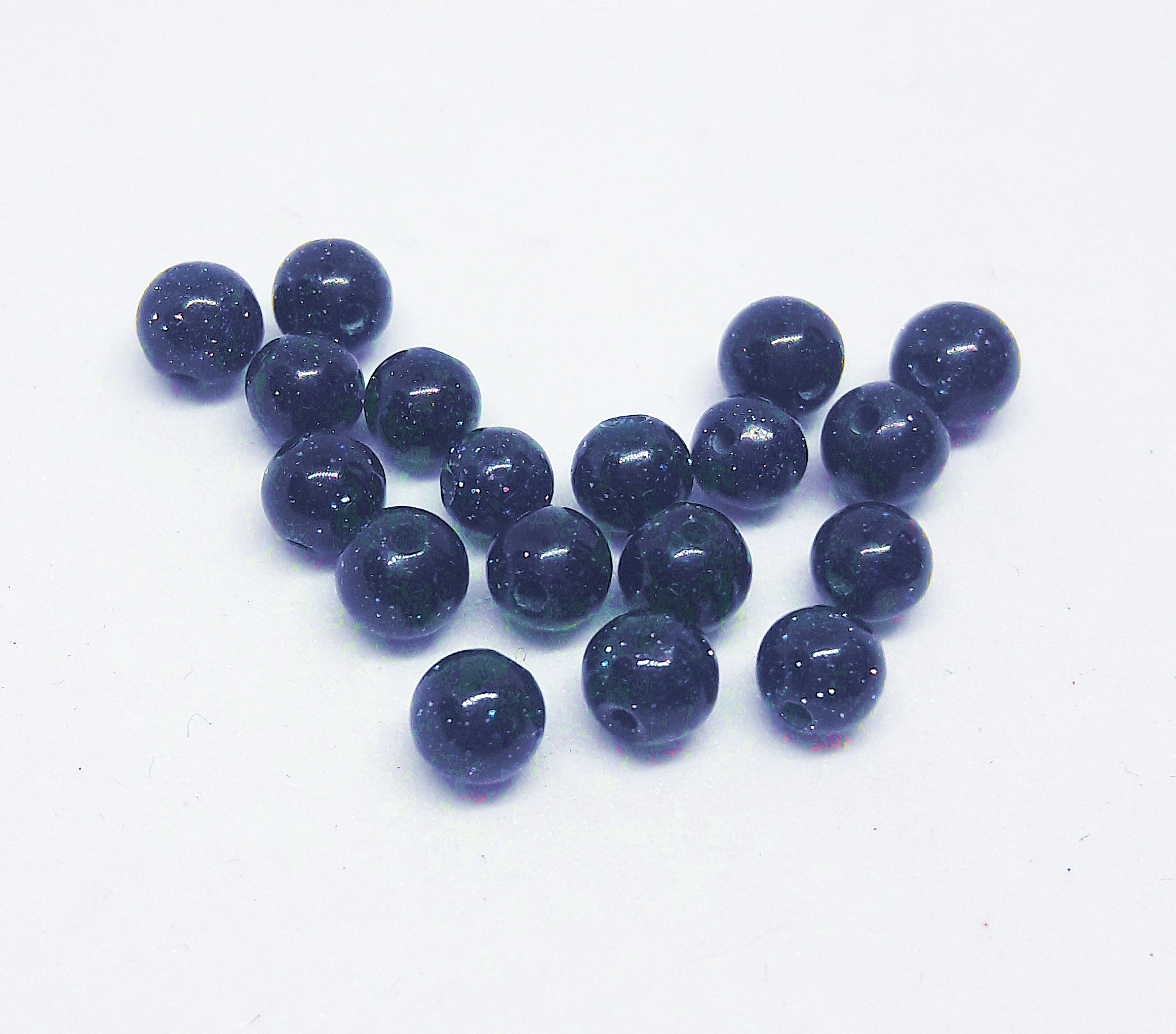 Kék napkő golyó, gyöngy, 4 mm