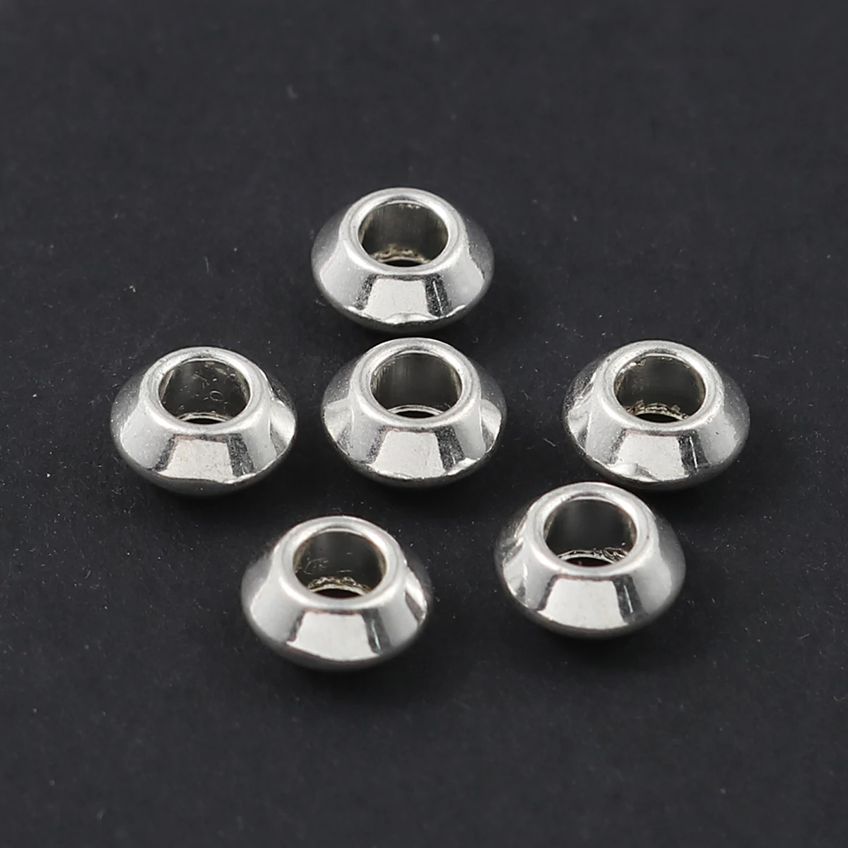 Rondell köztes, antik ezüst színű, 6x3 mm, 50 db/cs