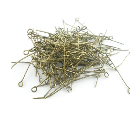 Szerelőpálca, szemes, antik bronz színű, 50 mm, 50 db/cs