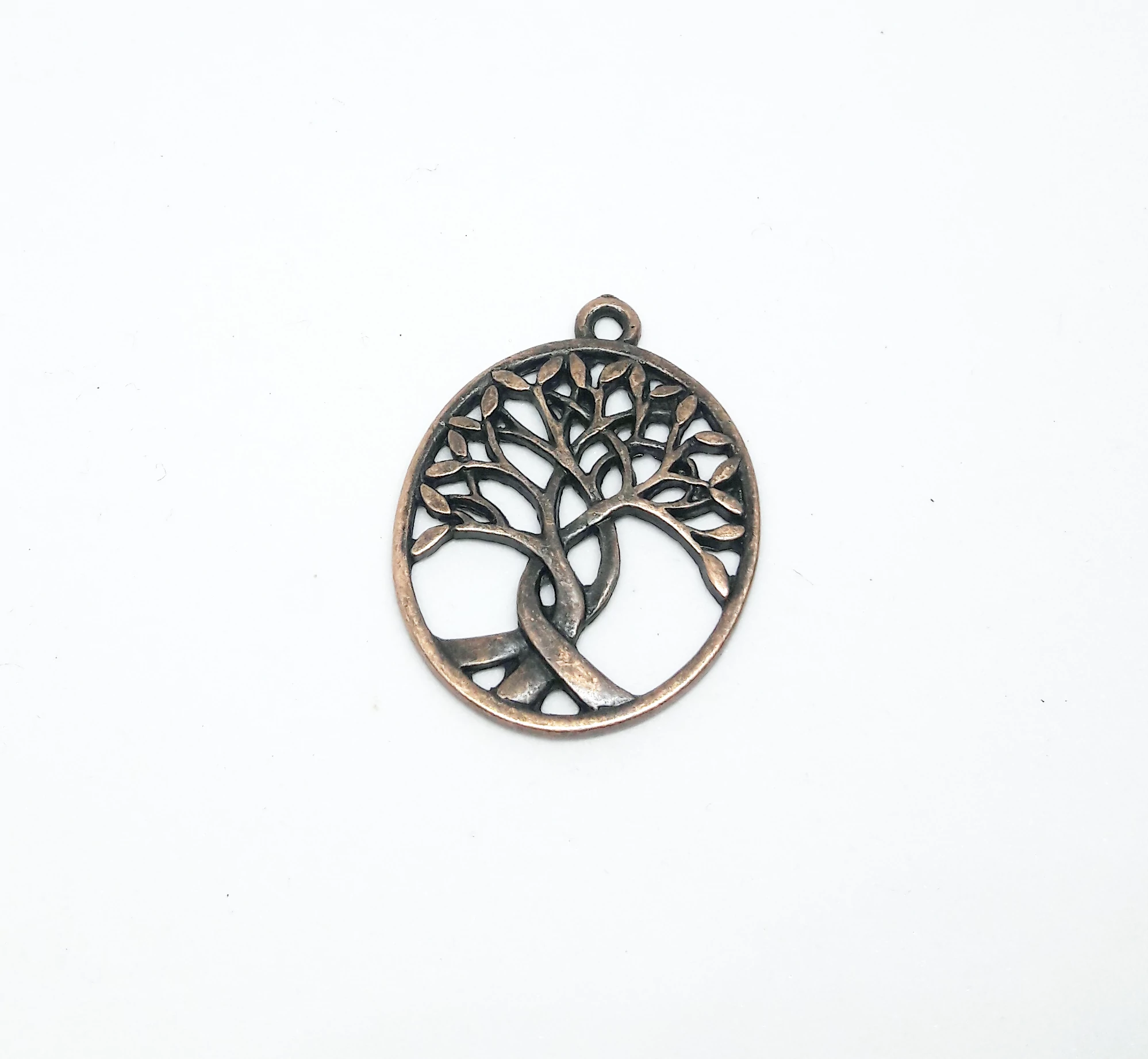 Fa, életfa medál, vörösréz színű, 32x24 mm